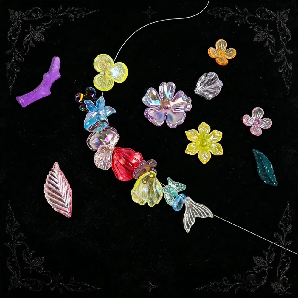 20g/100g Acrylic Colorful Flower Acrylic Spacer Decoration Beads For DIY Bracelet Necklace Jewelry Making Supplies Accessories view 5