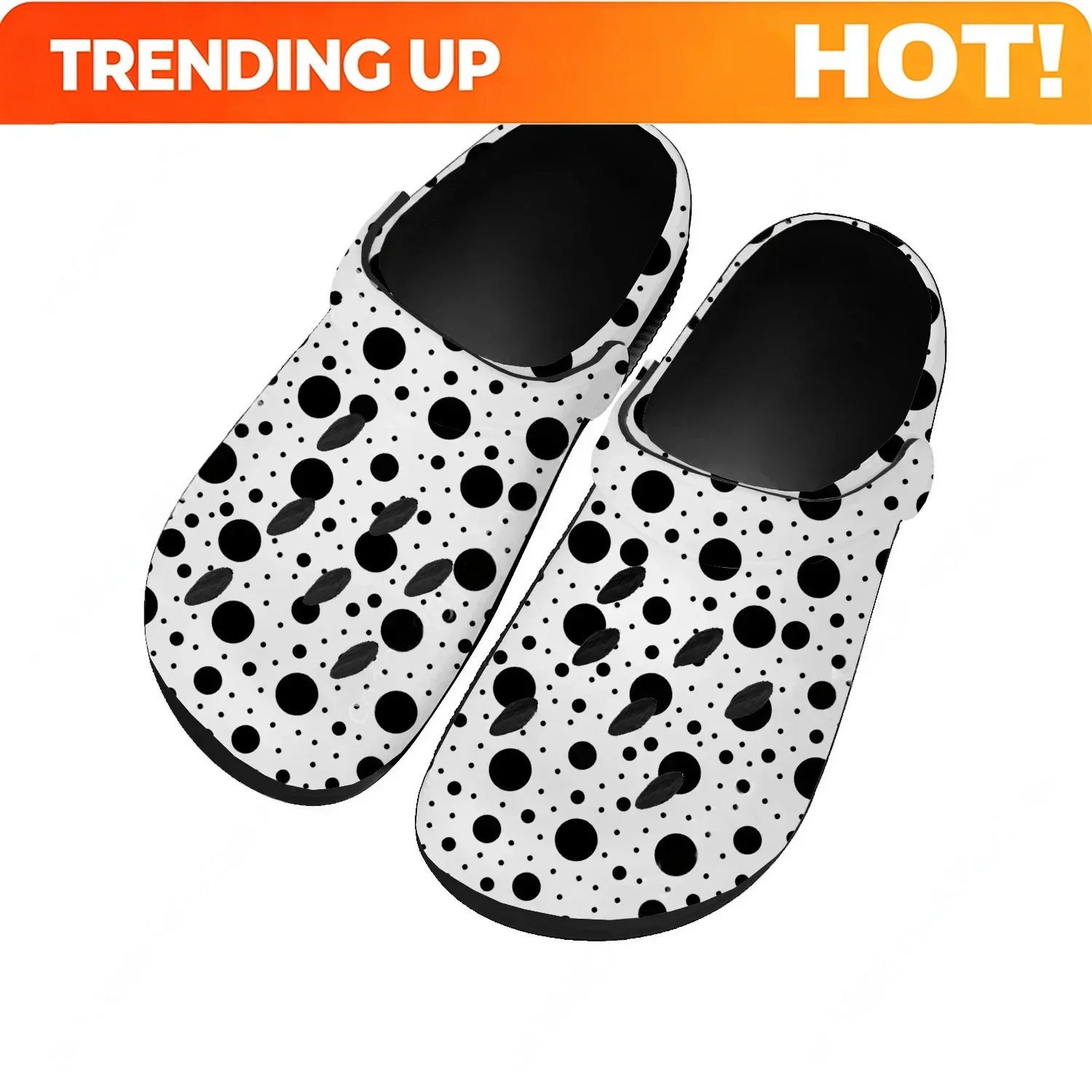 Polka Dot Sandals Women Teenager Home Fashion Water Shoe High Quality Garden Breathable Summer Comfort Beach Hole Slippers