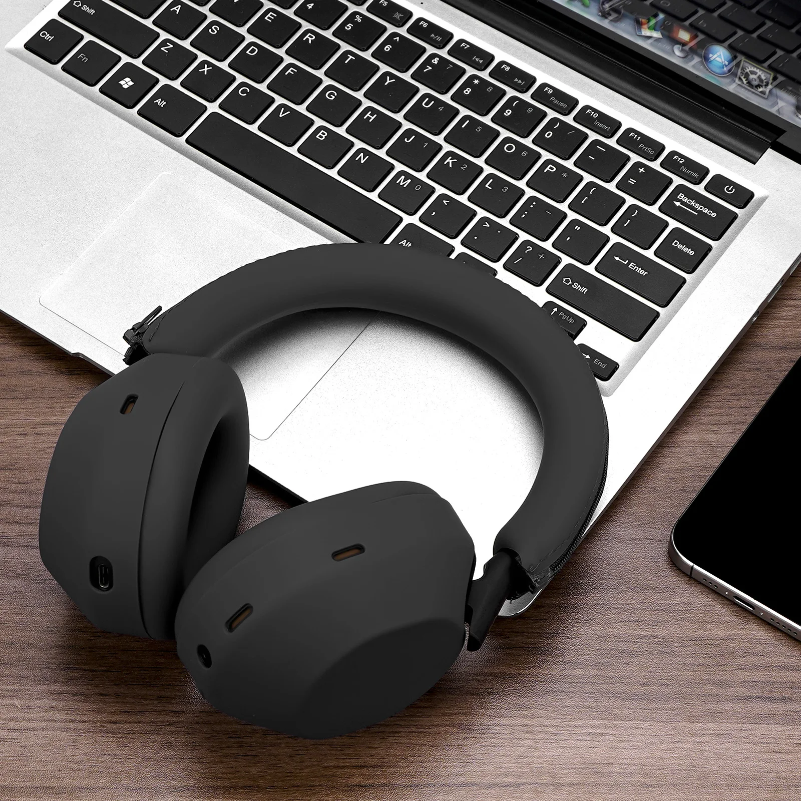 Geekria Silicone Headphone Cover Kits Compatible with Sony WH-1000XM5, WH1000XM5 Wireless Headphones, Scratch Protection Case