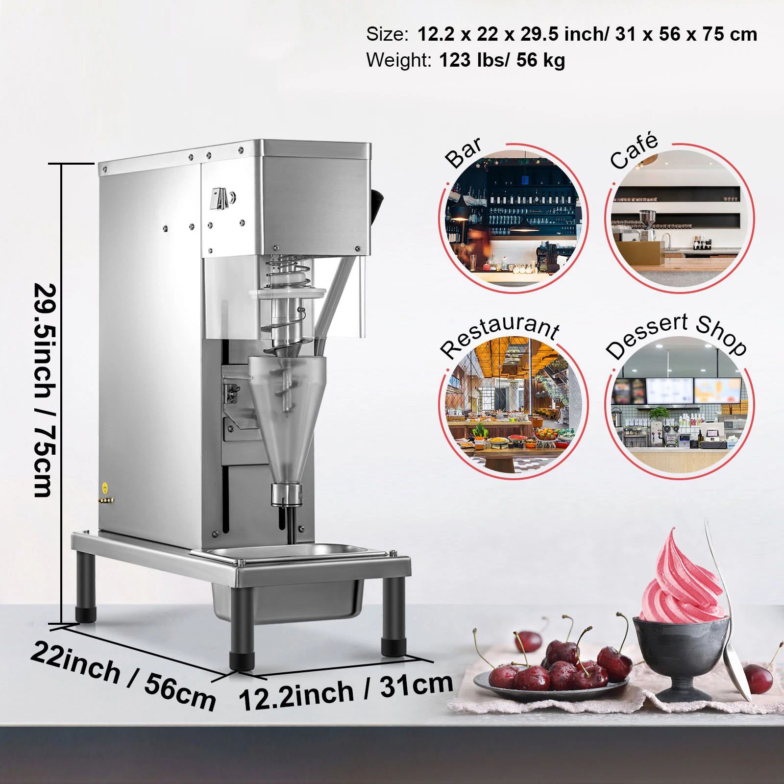 Automatic Homemade Ice Cream Machine with Yogurt Milk Water Chocolate Ice Cream Syrup for Food Shops New Condition