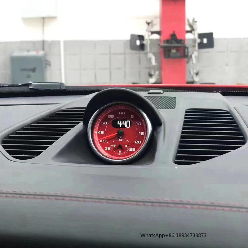 جديد 2012-2019 لـ 911 كاريرا 991 لوحة القيادة عداد السرعة ساعة توقيت وحدة التحكم باللون الأسود والأحمر والأبيض والأصفر #4