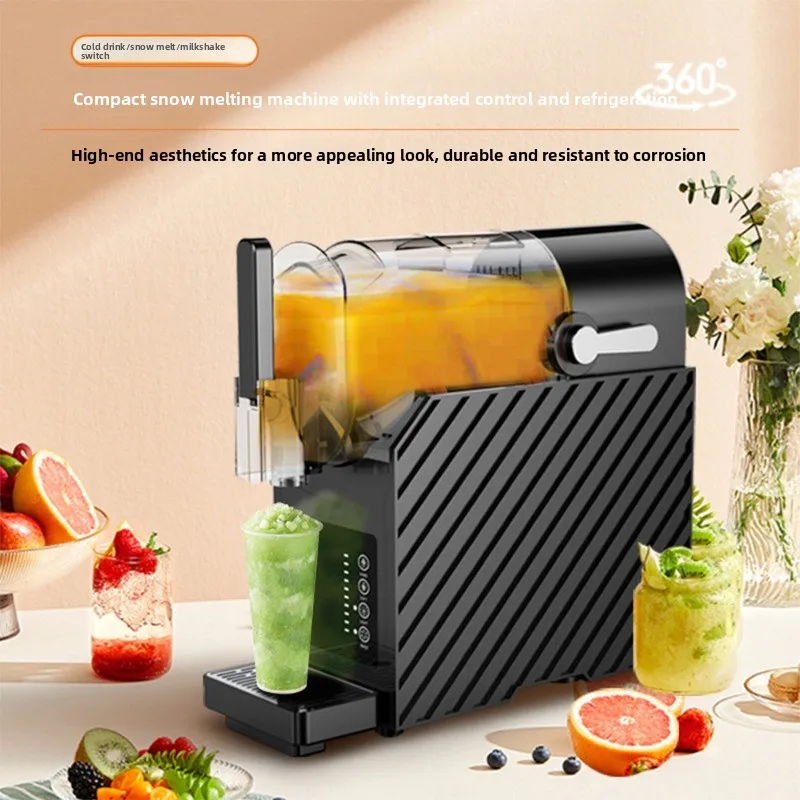 Fully Automatic Snow Melting Slush Smoothie Machine, Small Household Cold Drink Maker with Self-Cleaning Function