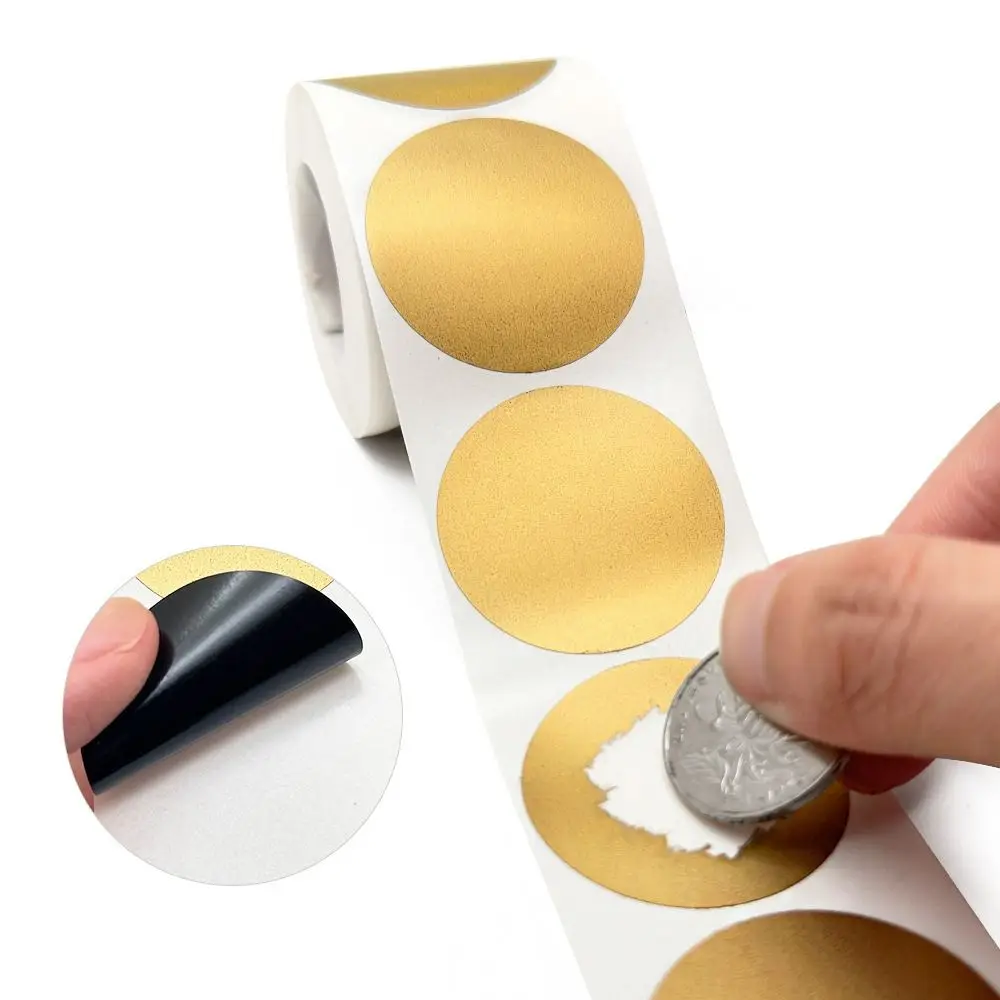 300pcs/Roll 2.5cm Scratch Off Stickers Round/Square/Heart/Rectangle Waterproof Scratch Labels Stickers Self-adhesive