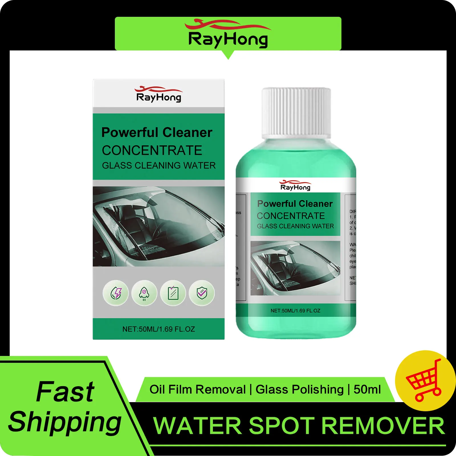 

Water Spot Remover Hard Water Stain Heavy Spot Removal Surface Restore Hydrophobic Coating Windshield Polishing Oil Film Cleaner