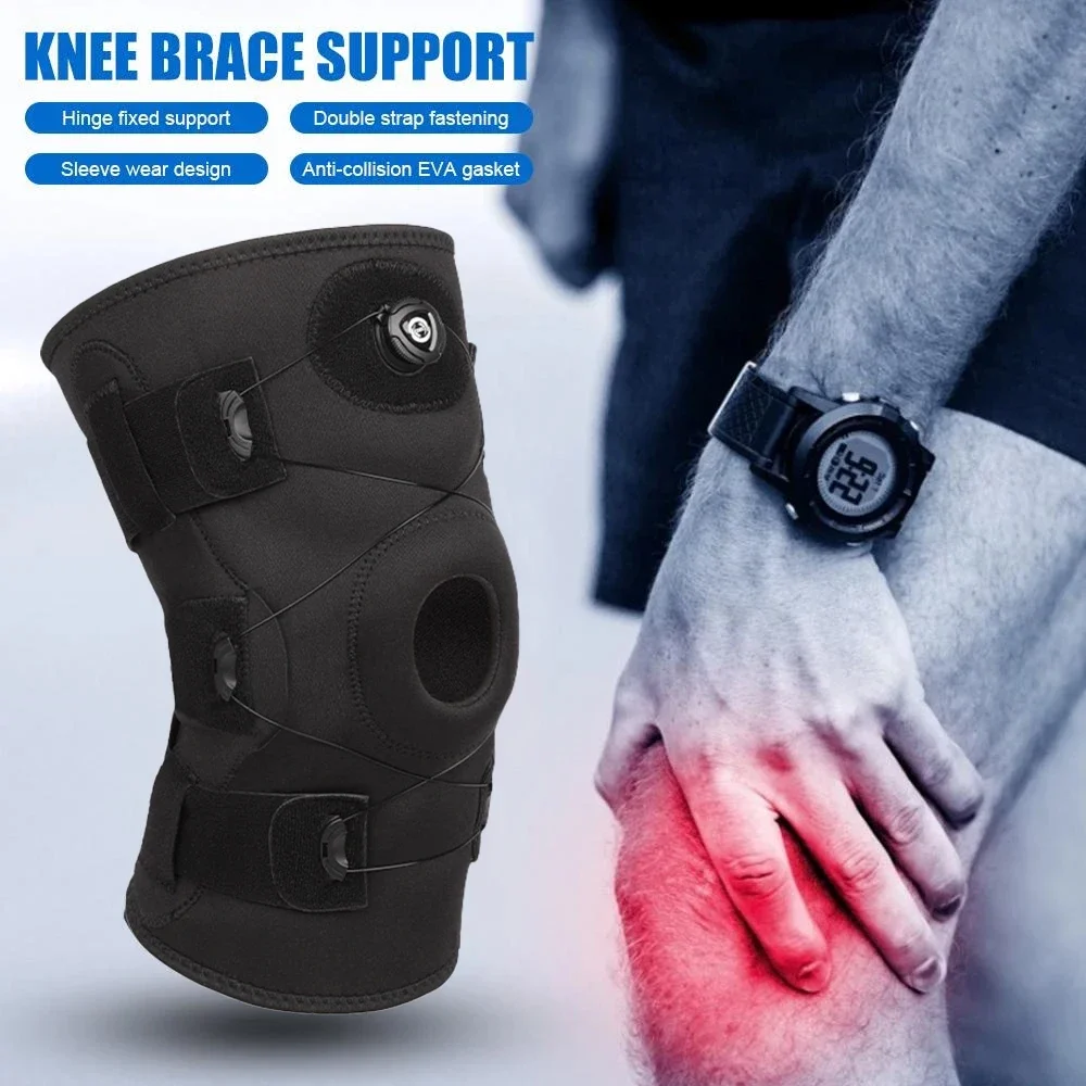 1PC Adjustable Hinged Knee Brace Support with Hinges & Built-in Side Stabilizers - Meniscus Tear,ACL MCL Injury,Surgery Recovery