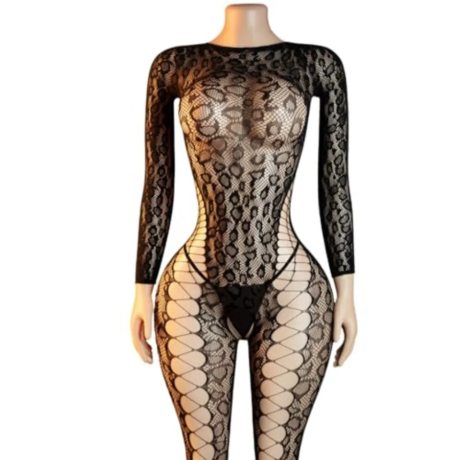 

Sexy Lingerie For Women Sheer High Elasticity Bodystocking Bodysuit For Women Fits 80-150lb