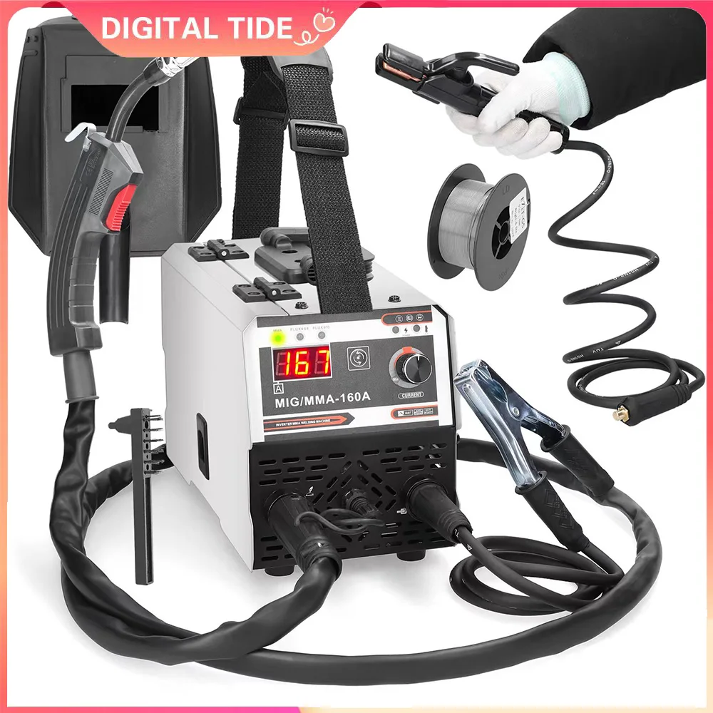 

Сварочный аппарат MIG MMA 2-в-1, 220 В, инверторный IGBT, автоматическая подача проволоки, сварочный аппарат для контактной сварки, газовой дуговой сварки