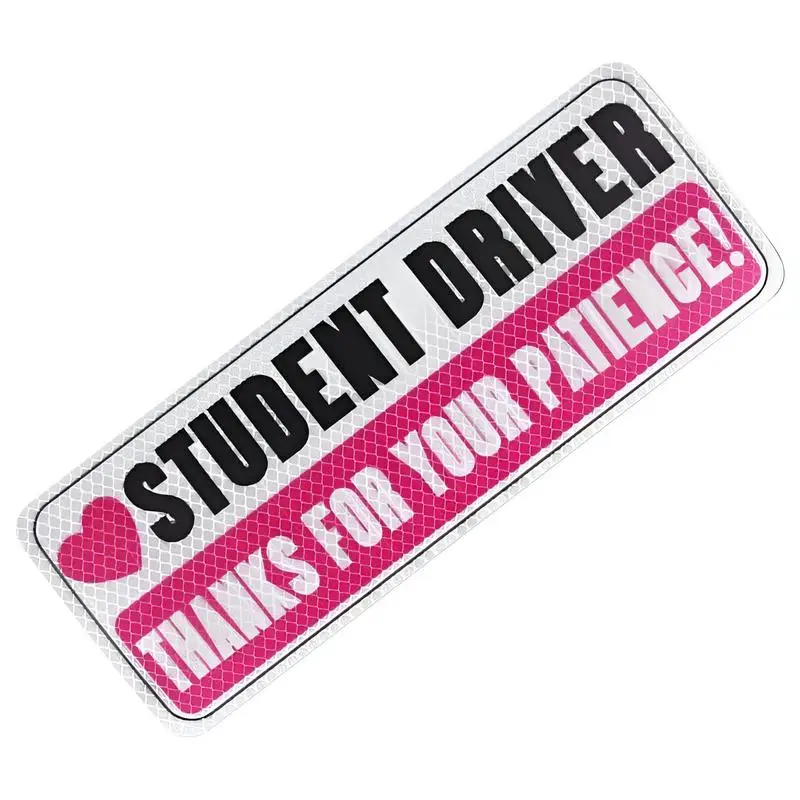 Student Driver Magnet Magnet Reflective Student Driver Safety Warning For Car Thanks For Your Patience Safety Signs For Rookie