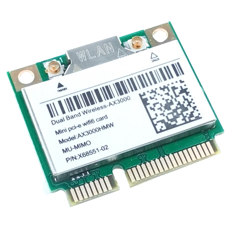 

AX200 AX3000HMW Network Card Mini PCI-E WiFi 6 Wireless Adapter 2.4G/5G Bluetooth 5.1 WiFi Card 802.11AX for Win10—AA56