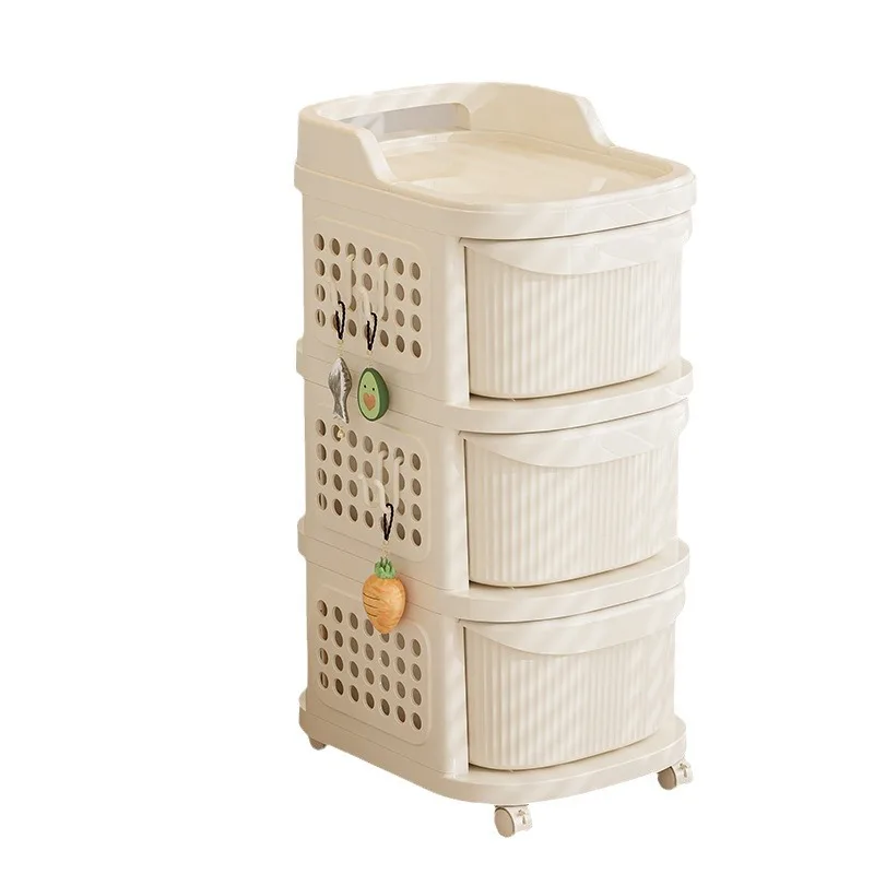 خزانة تخزين على شكل درج عربة متنقلة لتنظيم الوجبات الخفيفة من البولي بروبيلين للعبة أو تخزين الوجبات الخفيفة للاستخدام المنزلي #4