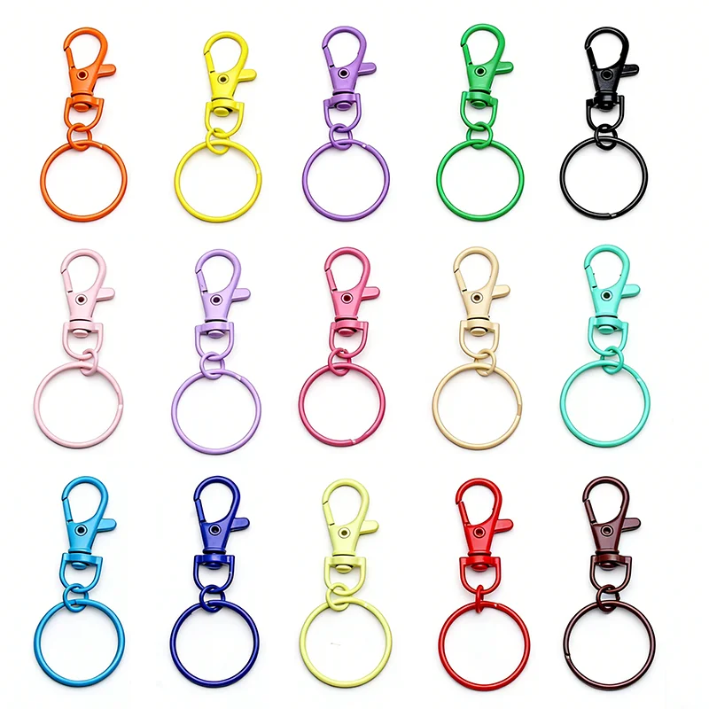 5/10 stücke Bunte Schlüsselring Karabiner Haken Mit Verstellbarer Schnalle Für Die Herstellung Von Schlüsselbund DIY Taschen Puppe Haken Schmuck zubehör – Detail 4