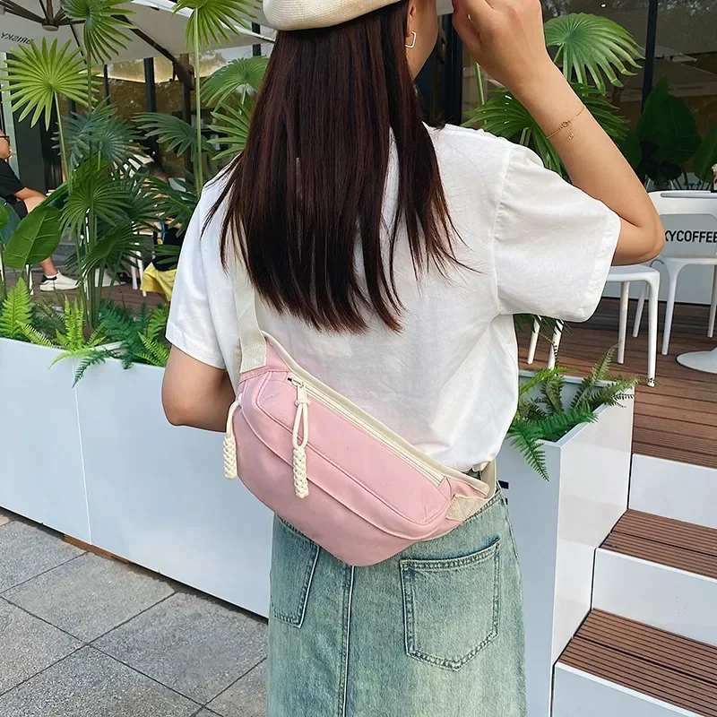 Zipper Canvas Waist Packs Ladies Bags on Sale 2023 High Quality Autumn High-capacity Waist Packs Leisure Versatile Pochete