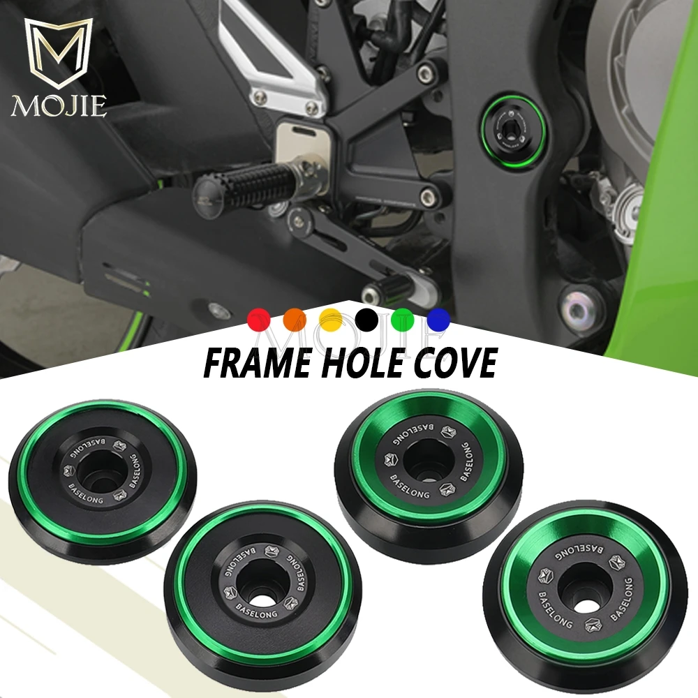 

FOR KAWASAKI ZX-6R ZX 6R ZX6R 2024-2025-2026 Aluminum Frame Hole Cover Screw Caps Decorate Plugs Covers Motorcycle Accessories