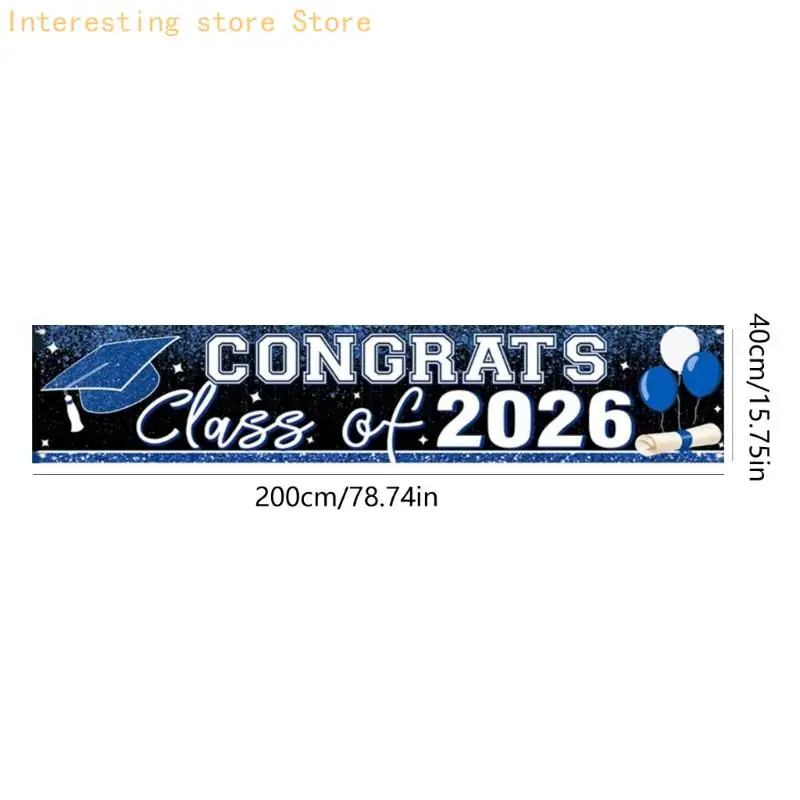 2026-Abschlussbanner großen Format für 2026-Zeremonien, Schulveranstaltungen, Foto 55KC – Detail 6
