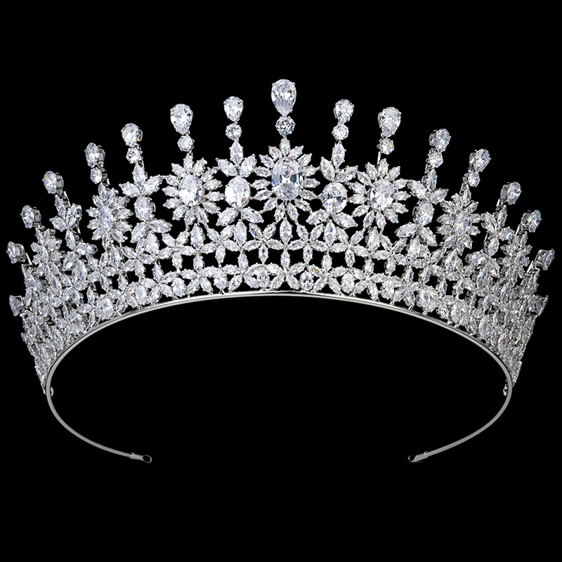 

Tiaras and Crown HADIYANA Elegant Wedding Hair Accessorie Trendy Headband Get Engaged Hair Jewelry Zircon BC5697 Corona Princess