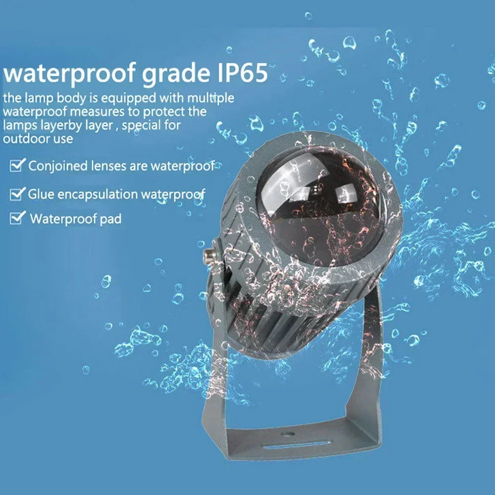 10W RGB LED Lawn Lamp AC220V Red Green Blue White LED Wall Spotlight IP65 Waterproof Outdoor A Beam of Lights Landscape Lighting