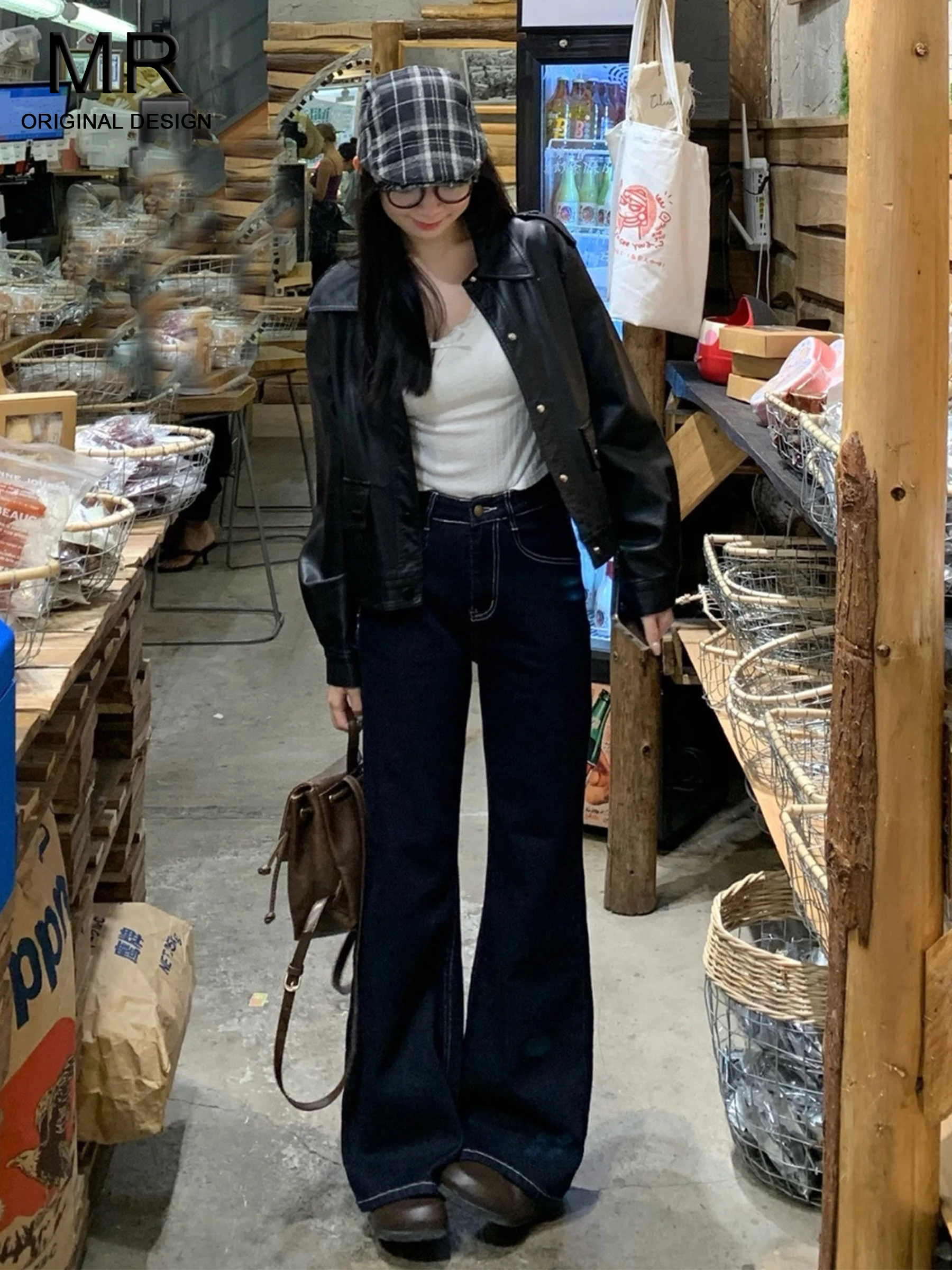 

Свободные джинсы-клеш с высокой эластичностью для женщин, летняя новинка, широкие джинсы с цветными вставками, американский стиль, джинсы с высокой талией из денима