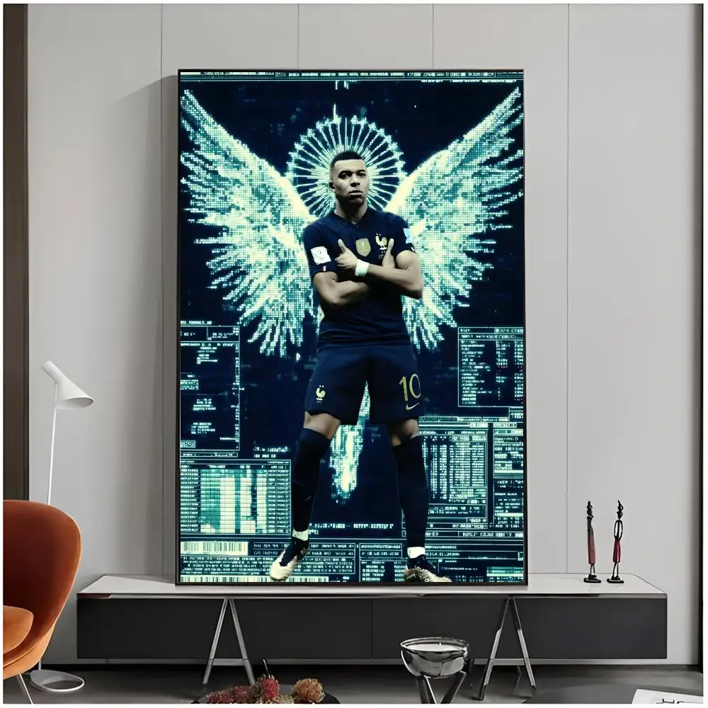 athlete football M-Mbappé Poster Living Room Bedroom Decorative Print Unframed Decor