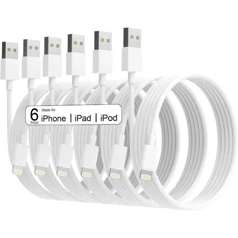 6Pack(3/3/6/6/6/9 FT) Original [Apple MFi Certified] iPhone Charger Fast Charging Lightning Compatible iPhone 14/13/12/11 ProMax