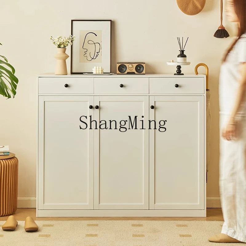 

ZYY simple entry entrance storage cabinet balcony household wrought iron drawer cabinet guest restaurant side cabinet