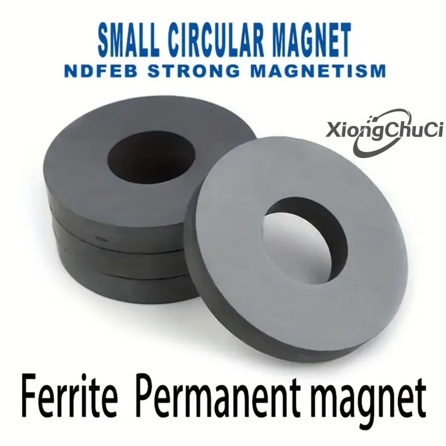 XiongChuCi D70*10-32  Black Circular Ring With Holes Magnet Ferrite Magnet Industrial Magnets Permanent Magnet