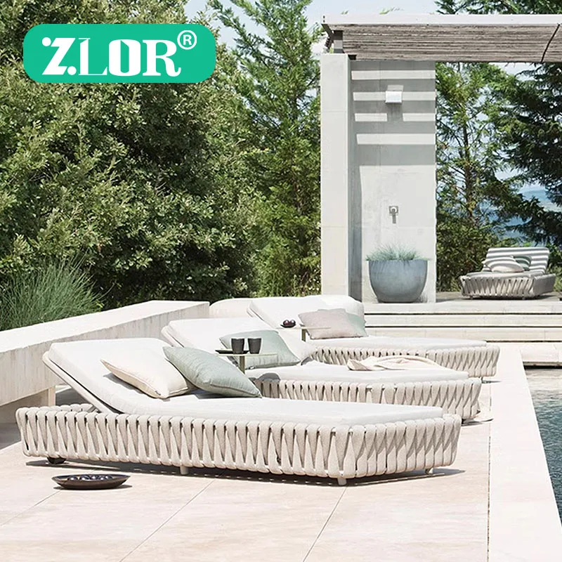 

Luxury Outdoor Chair Garden Furniture Beach Chair Modern Daybed Pool Lounge Chair Patio Furniture Rattan Sun Loungers