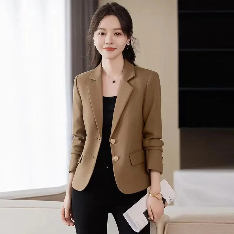 High-Quality Temperament Korean Blazer Jacket Casual Women's Overcoat Tops Short Suit Coat Ladies 2024 Spring Autumn New Outwear