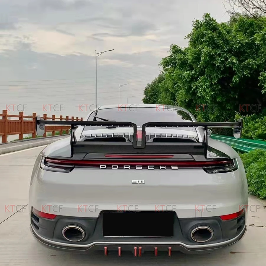 New Porsche-992 Rear Wing Fit for 2020 PORSCHE-911-TechArt Style Carbon Fiber rear spoilers wing car bodykit decoration