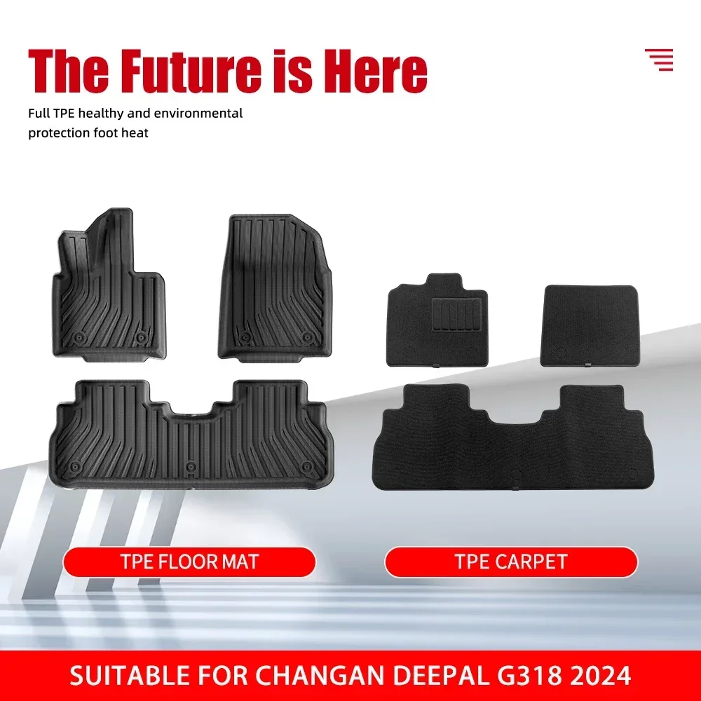 

Car Floor Mat For Changan Deepal G318 2024 Custom TPE 3D Car Mats Waterproof Non-slip Carpet Car Foot Mat