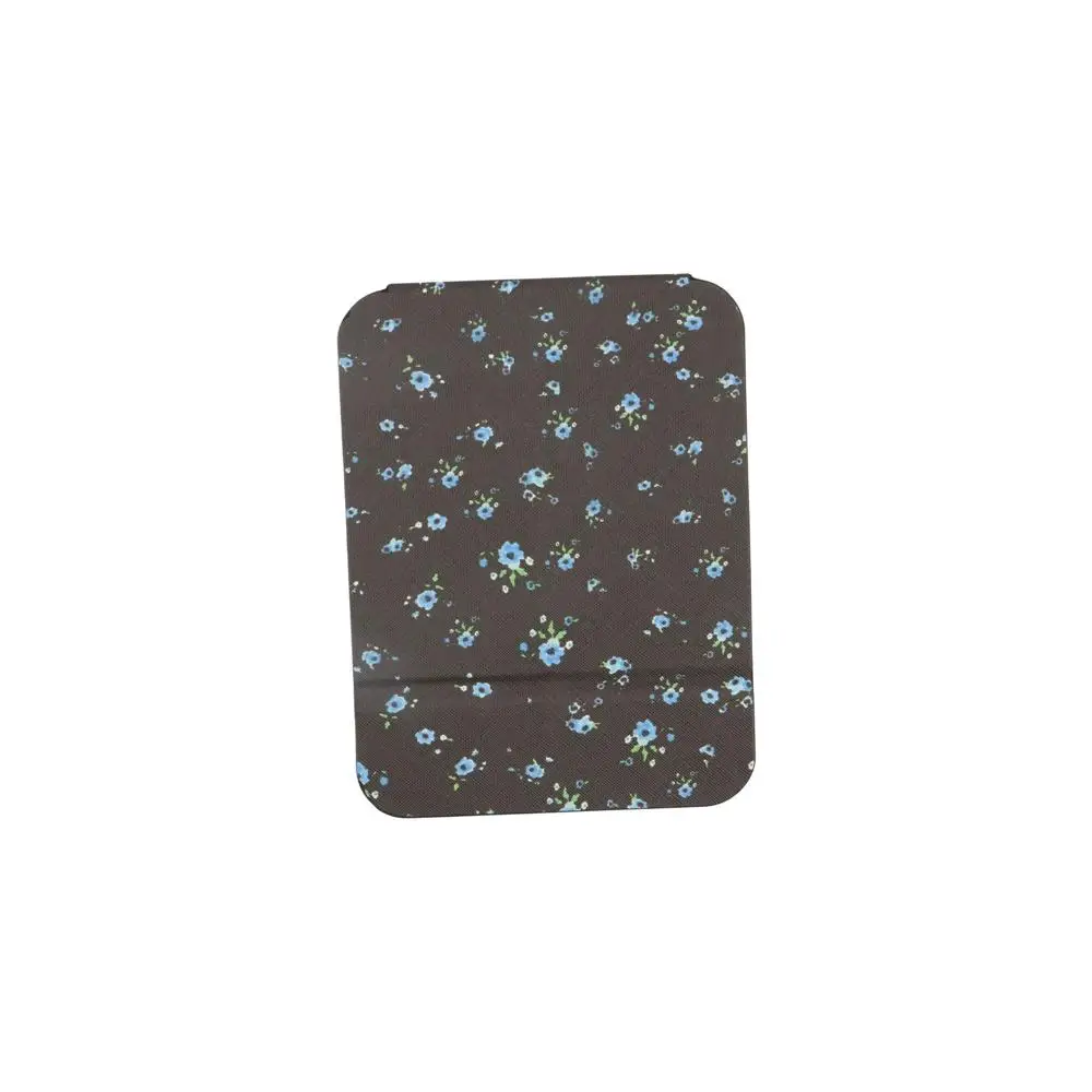 Suporte de mesa de couro do plutônio espelho compacto espelho cosmético flor dobrável espelho de maquiagem leve delicado espelho de vaidade quarto