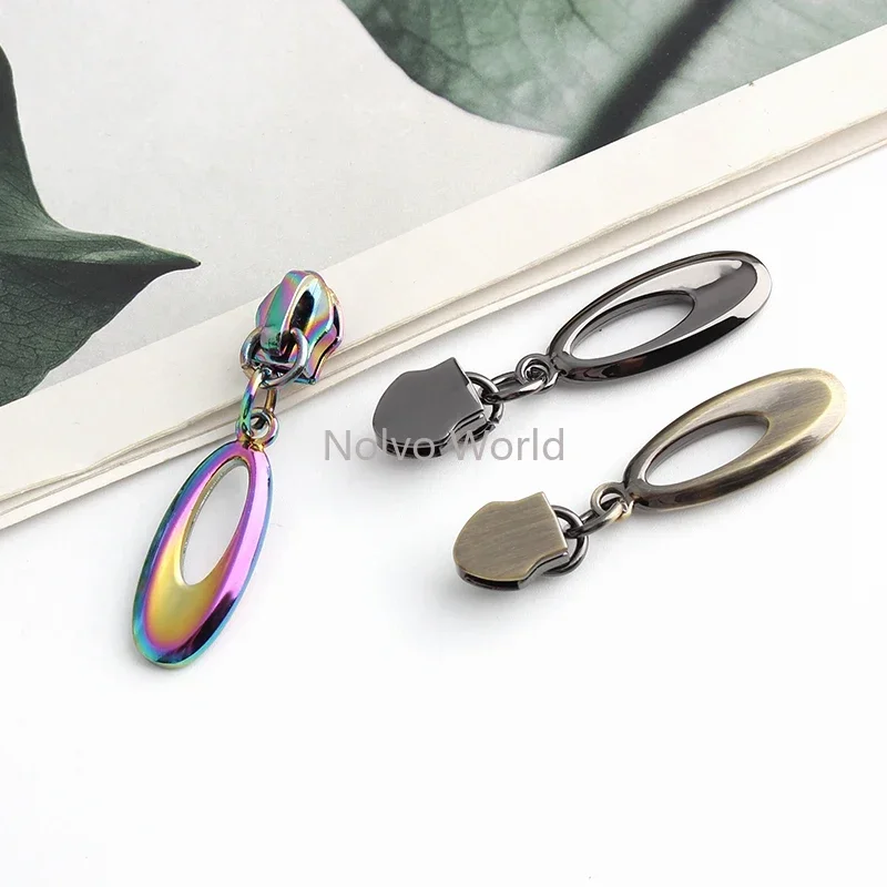 45x13MM 5# Nylon Metal Zipper Sliders Head For Garment Cloth Purse Bags Pull Tab Buckle Repair Kit DIY Sewing Craft Accessories