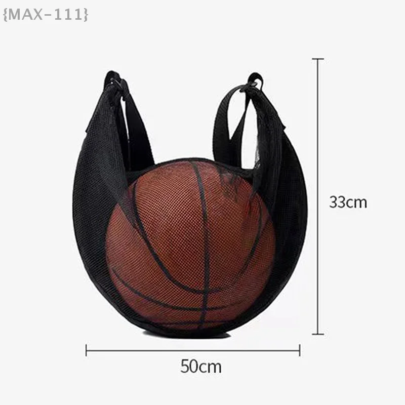 Bolsa de una sola bola con bolsillo con cremallera, bolsa de almacenamiento de bolas de malla, equipo deportivo, eslinga con cordón, red de almacenamiento para llevar baloncesto, 1 Uds.