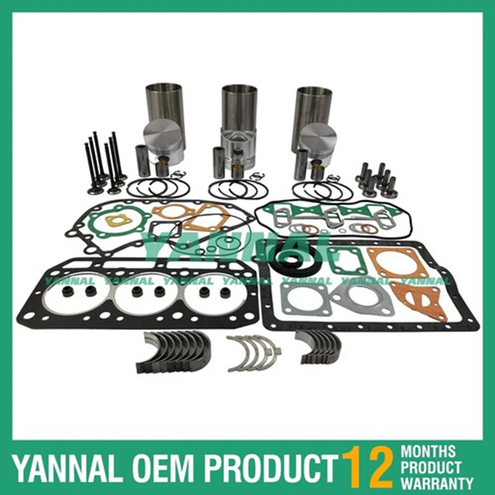 

For Yanmar 3T84 3D84-1 Overhaul Rebuild Kit Piston Ring Liner