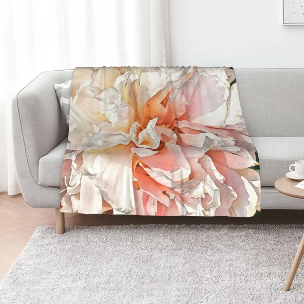 Moon River Watercolor Painting Throw Blanket Custom Hairy Winter beds Summer Luxury Throw Baby Blankets