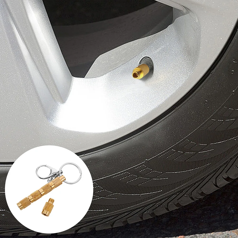 

2Pcs Universal Copper Tire Deflator Tool Efficient Pressure Bleeder for Various Vehicles Auto Parts Car Tire Deflator