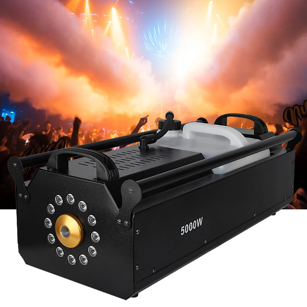 DJ Equipments Colorful Smoke Machine 5000W LED Remote Fogger Ejector DMX Fogger Smoke Machine For Disco Wedding Party Light Show