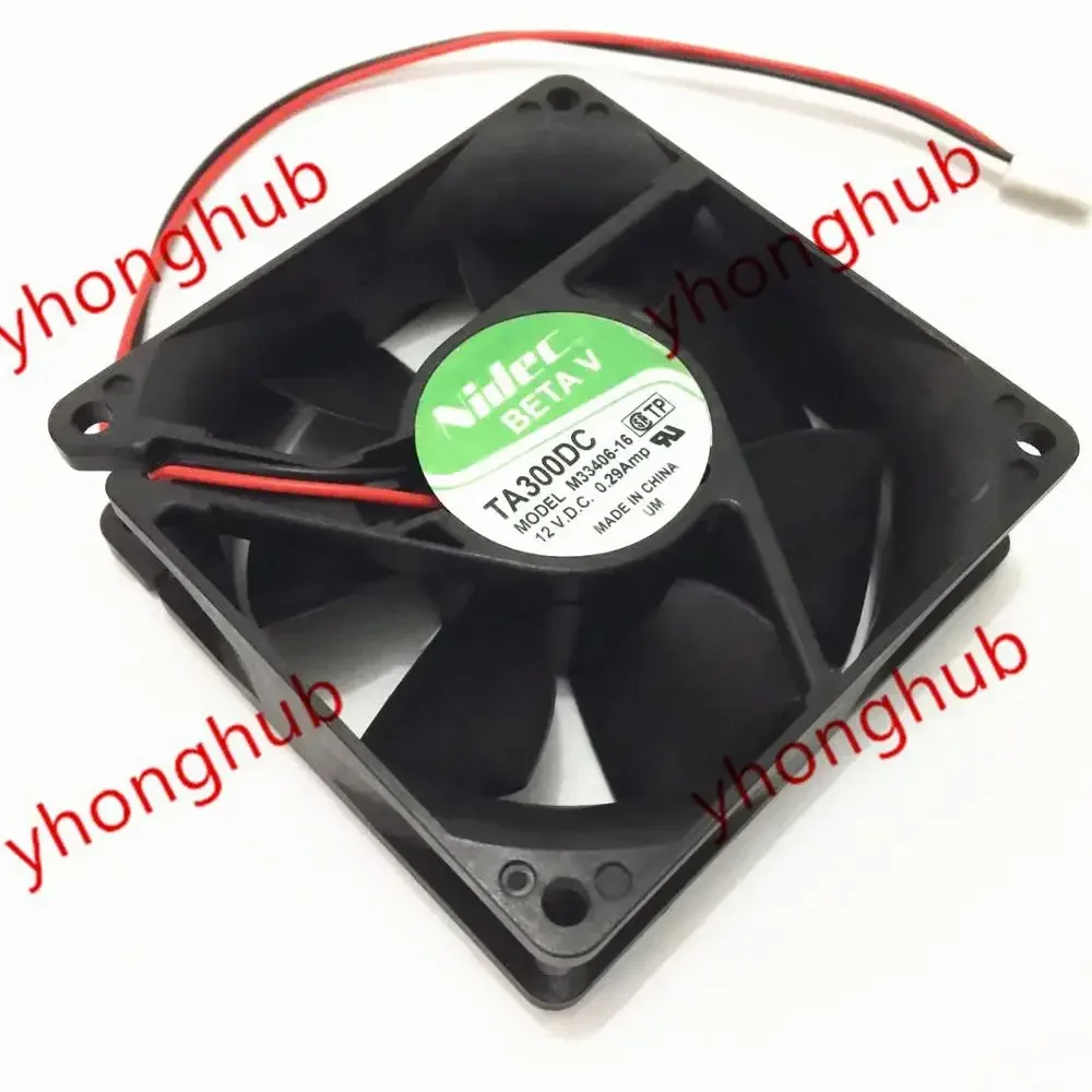 Nidec TA300DC M33406-16 Server Cooling Fan DC 12V 0.29A 80x80x25mm 2-Wire