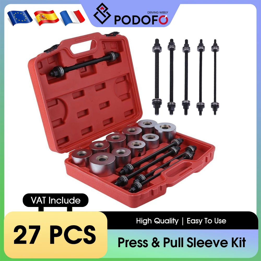 Kit de 27 outils de dépose et d'installation de silentblocs de voiture, type presse-tirette, pour le remplacement des silentblocs de suspension automobile