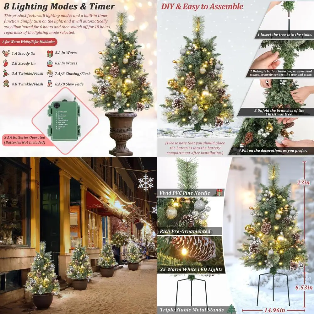 30 Inch Pre-Lit Chr… - image