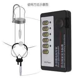 Electro Shock Penis Plug Catheter Penis Ring Sex Toy Electric Shock Urethra Plug Bead Penis Plug Urethral Sounds for Man