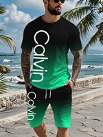 The new high-end men's 2025 suit features a casual color combination and a novel summer outfit