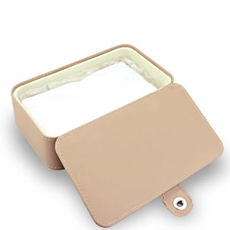 Leather Sun Visor Napkin Box Holder Hanging Car Mask Holder Shading Tissue Case Organizer Auto Storage Decoration Craft Ornament