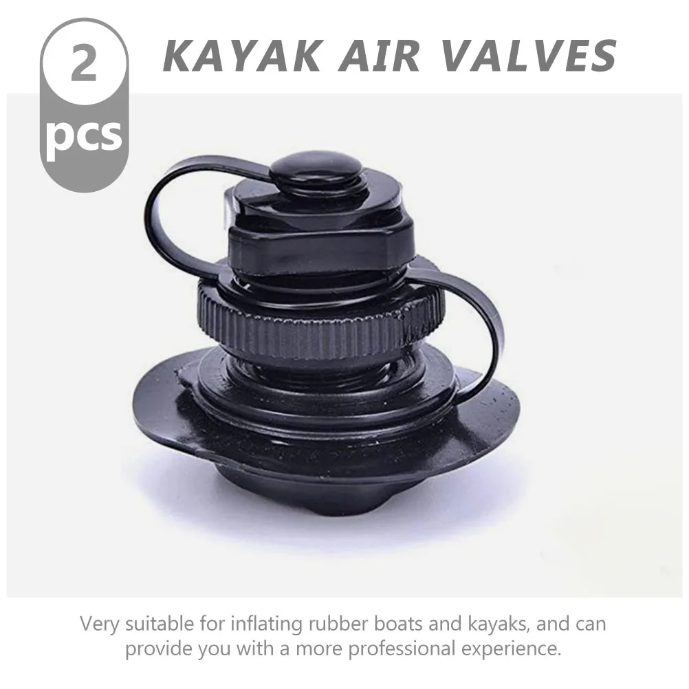 

2pcs Wear-Resistant Pvc Boat Valves Portable Spiral Valves For Kayaks Inflatable Boats Leak-Proof Bonnet Design Durable