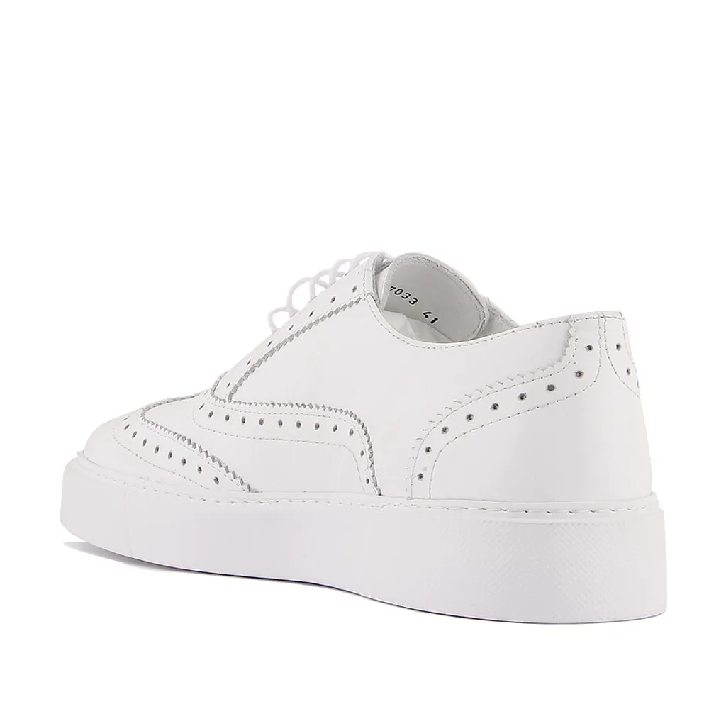 Segel-Lakers Weiß Leder Lace-Up Männer Sneaker