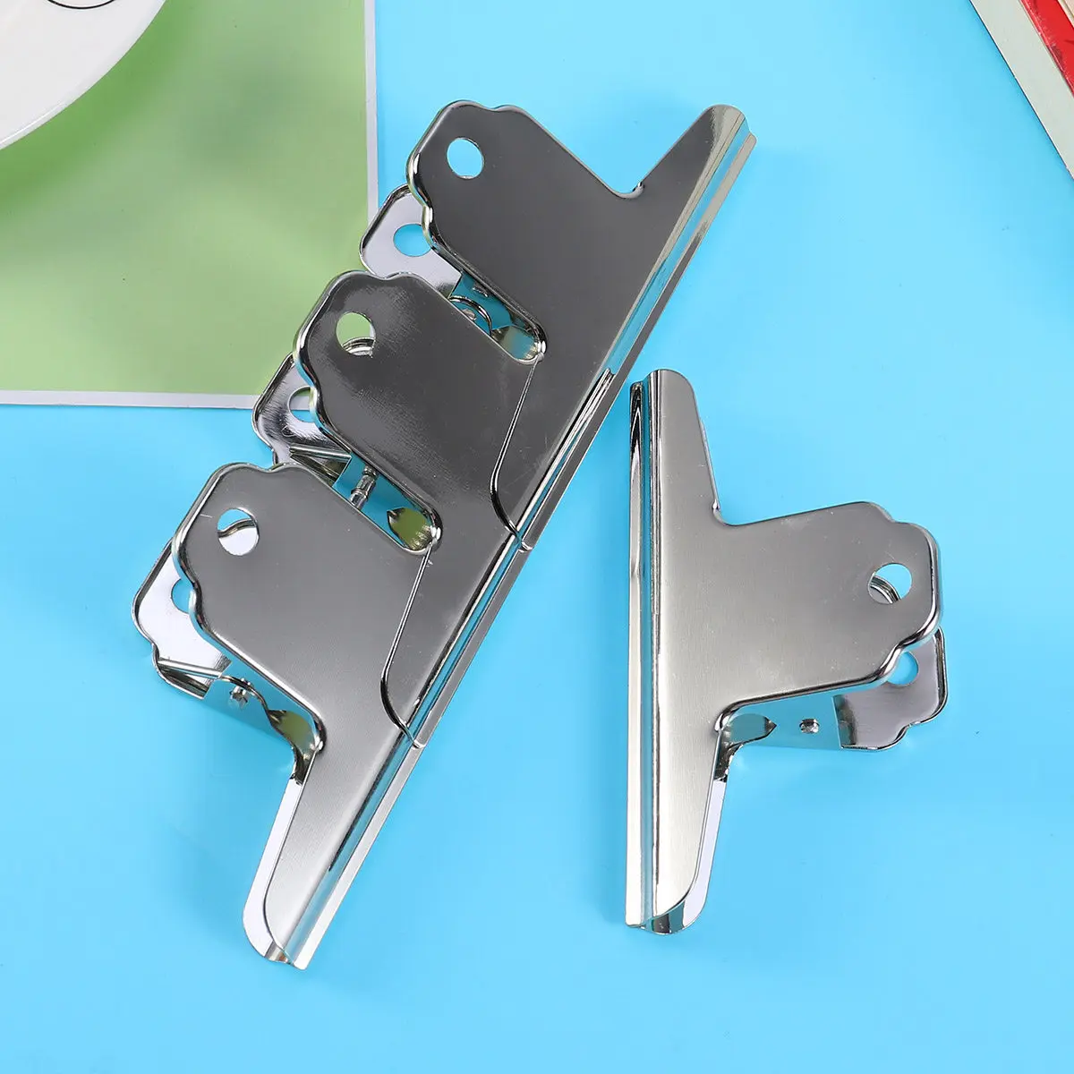 10pcs-tempered-steel-binder-clips-100mm-metal-book-clips-for-documents-tickets-notes-food-bags-airtight-seal-stale-prevention