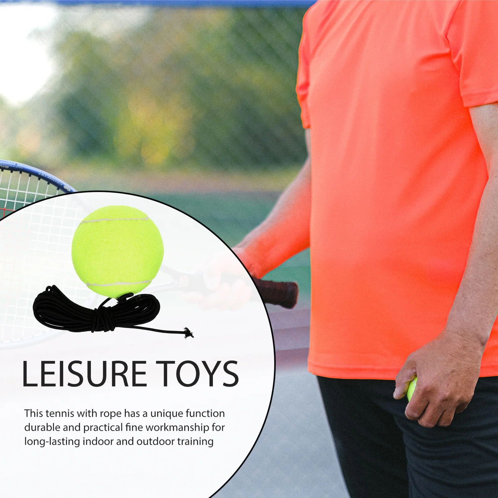 

2 шт. тренировочный теннисный мяч премиум-класса, резиновый отскок для развития навыков, тренировочные упражнения, портативное игровое оборудование для всех