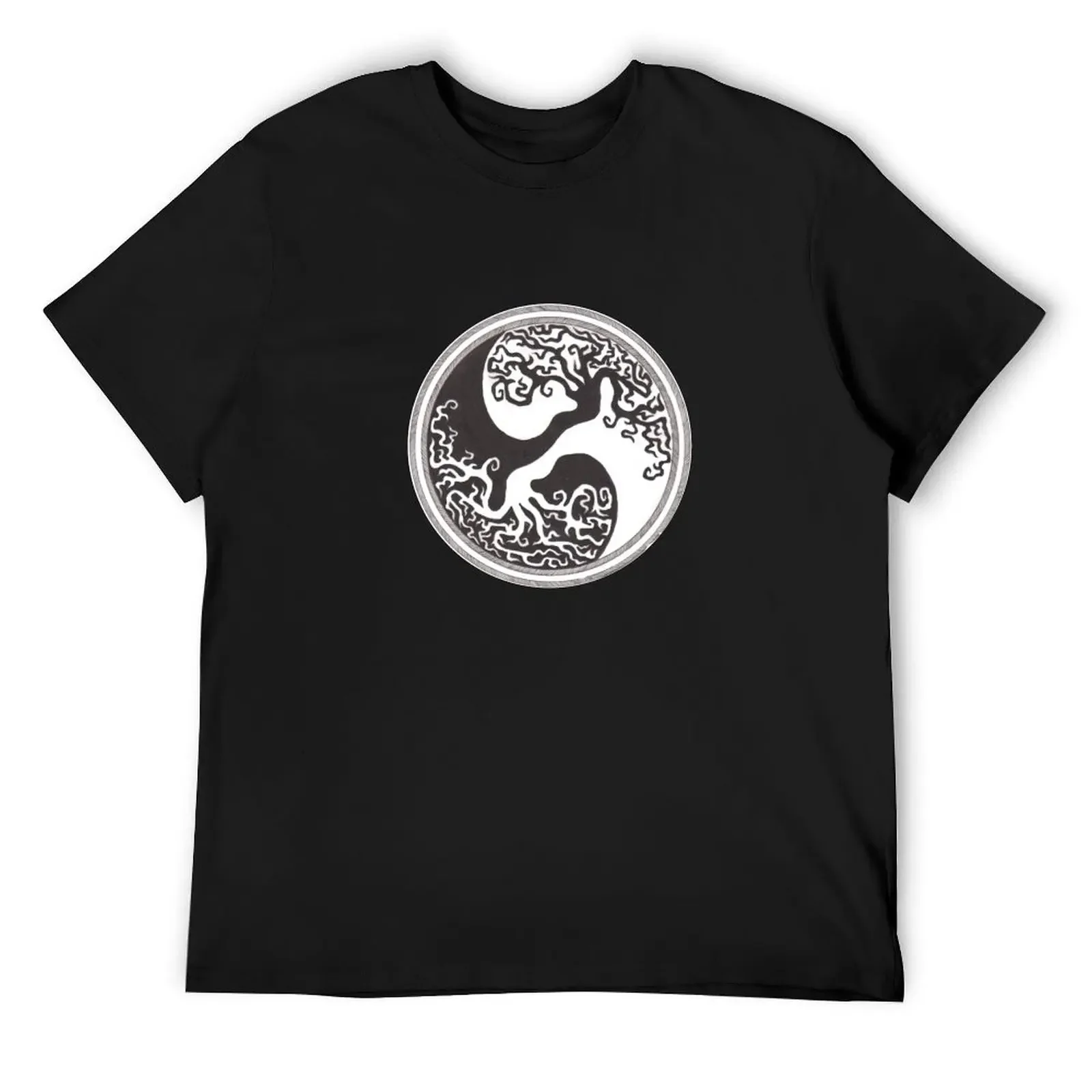 Yin yang arbre de vie T-Shirt Aesthetic clothing vintage t shirts designer t shirt men