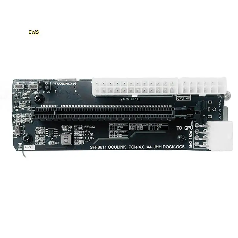 SFF 8611 Oculink M.2 بطاقة الرسومات الخارجية GPU حامل قفص الاتهام Pcie 4.0 X4 Gen4 دفتر GDP NUC بطاقة محول