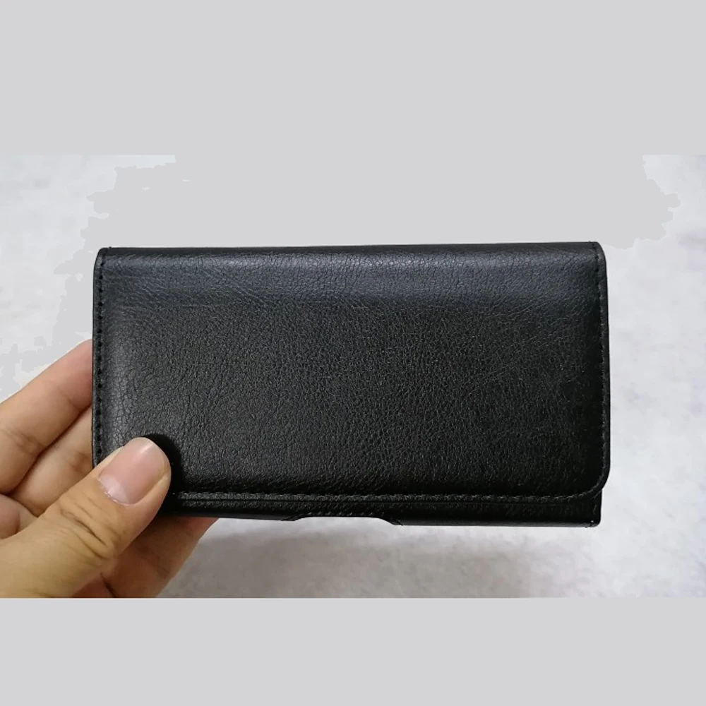 PU Leather Universal Phone Pouch Sewing Process Simple Phone Belt Clip Cover Universal 4.7-6.5 Inches Mobile Phone Waist Bags