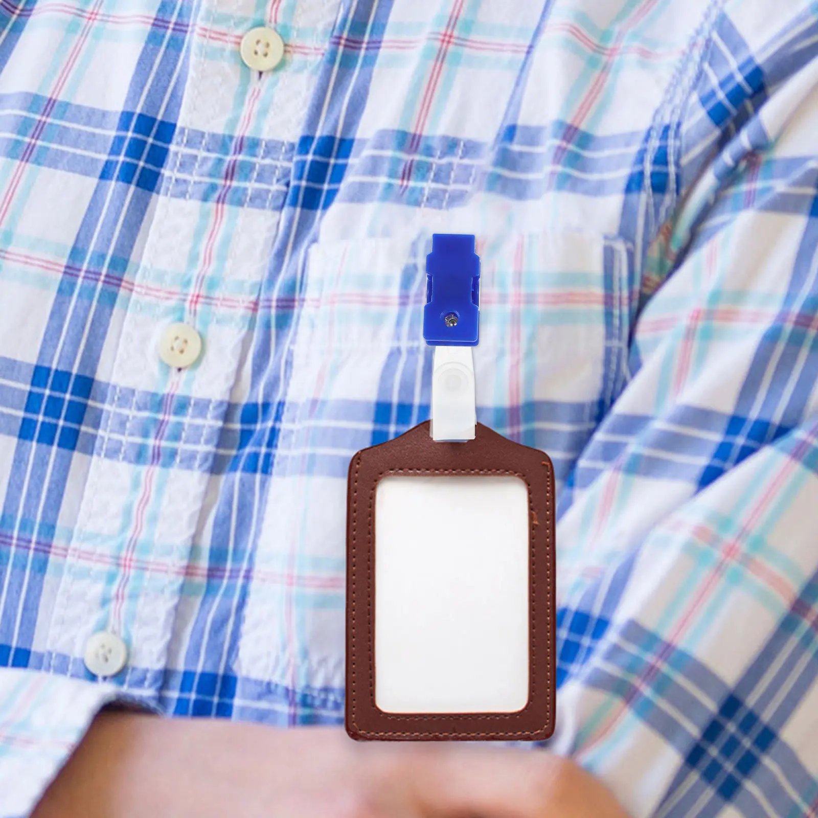 

100Pcs Name Badge Clips Plastic Id Card Clips Small Badge Holders Sturdy Lightweight with Serrated Clip for Conferences Seminars